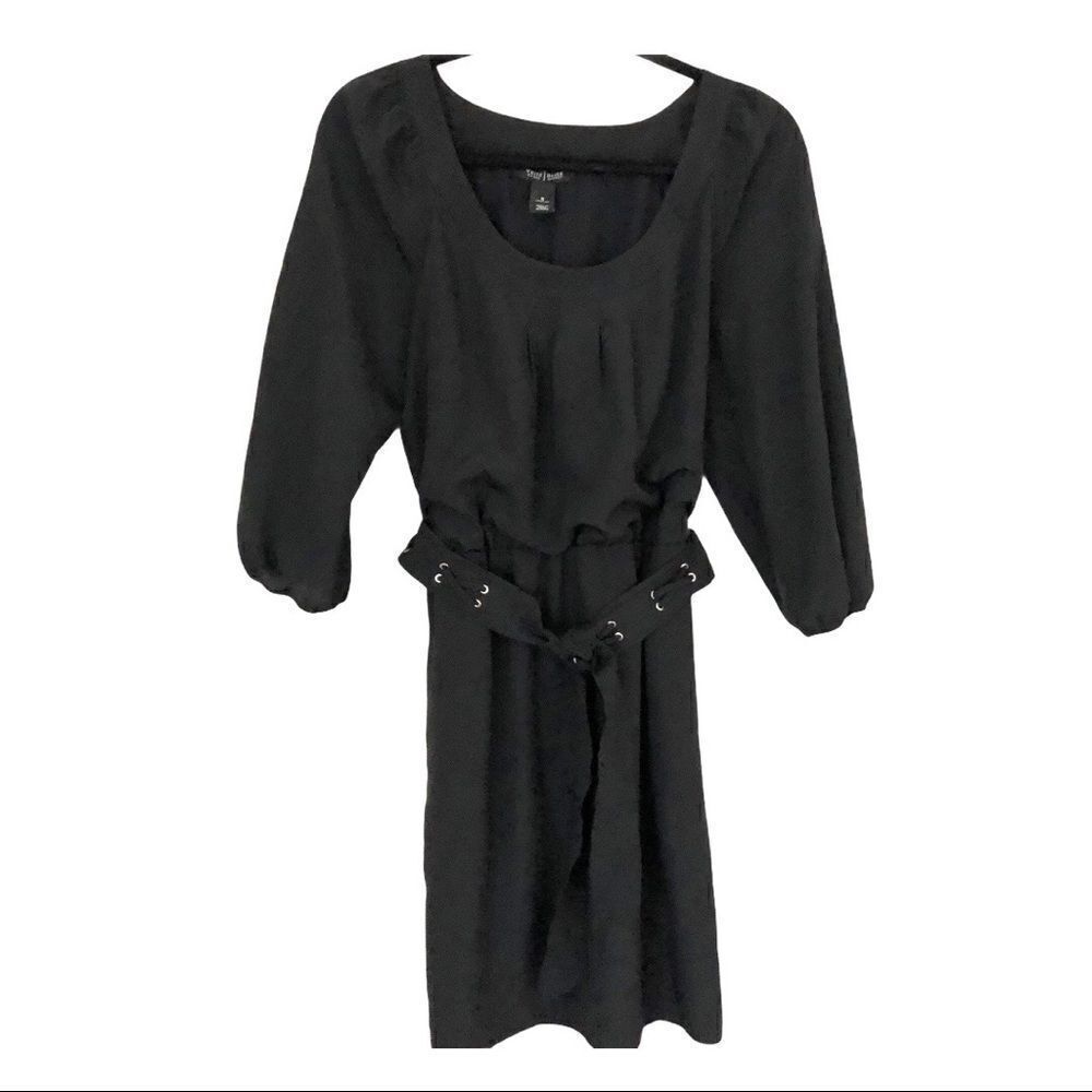 White House Black Market‎ 3/4 Sleeve Black Mini Dress Size Small